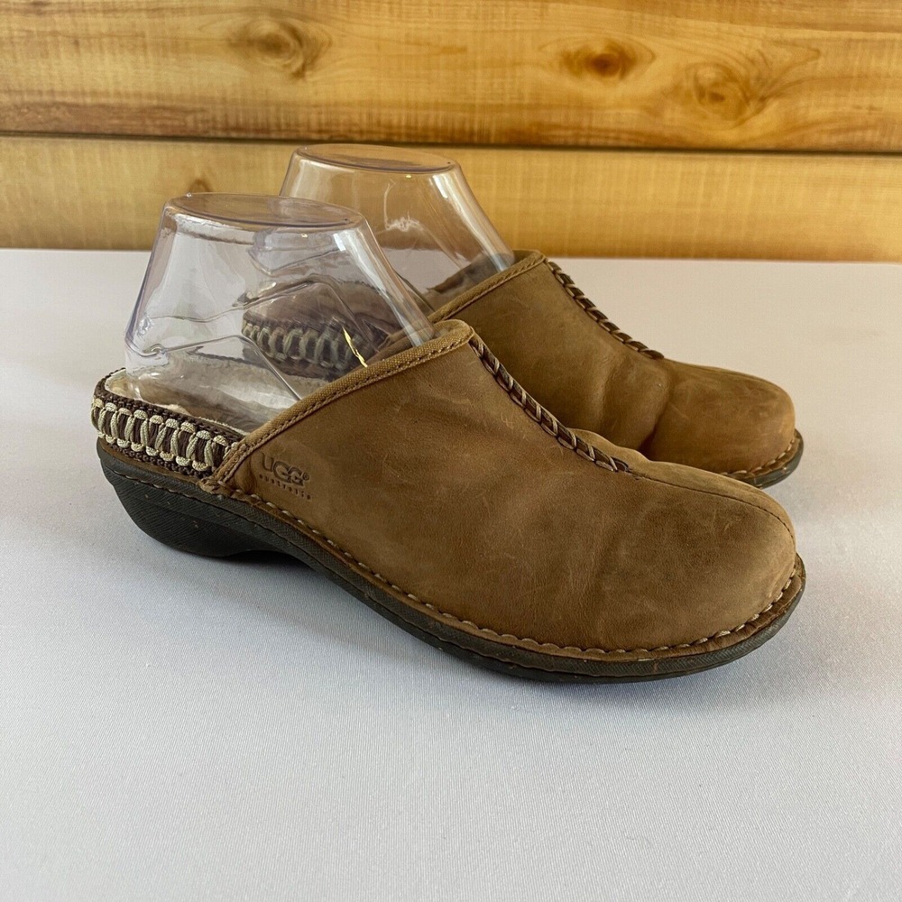 UGG Brown Leather Mules